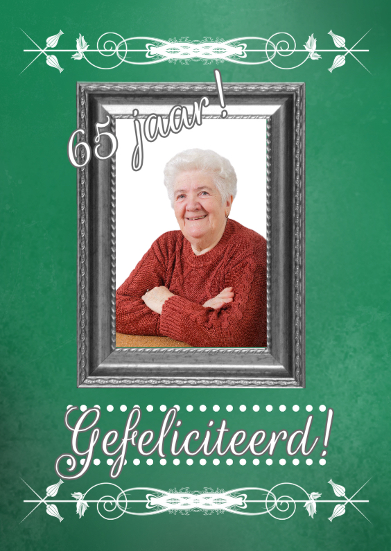 Jarig 65 jaar klassiek lijst - Verjaardagskaarten Verjaardagskaarten - Jarig 65 jaar klassiek lijst