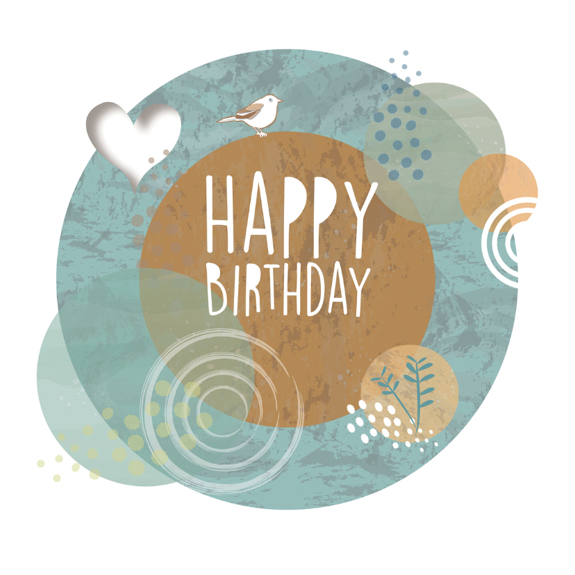 Jarig - Birthday Circles - MW - Verjaardagskaarten Verjaardagskaarten - Jarig - Birthday Circles - MW
