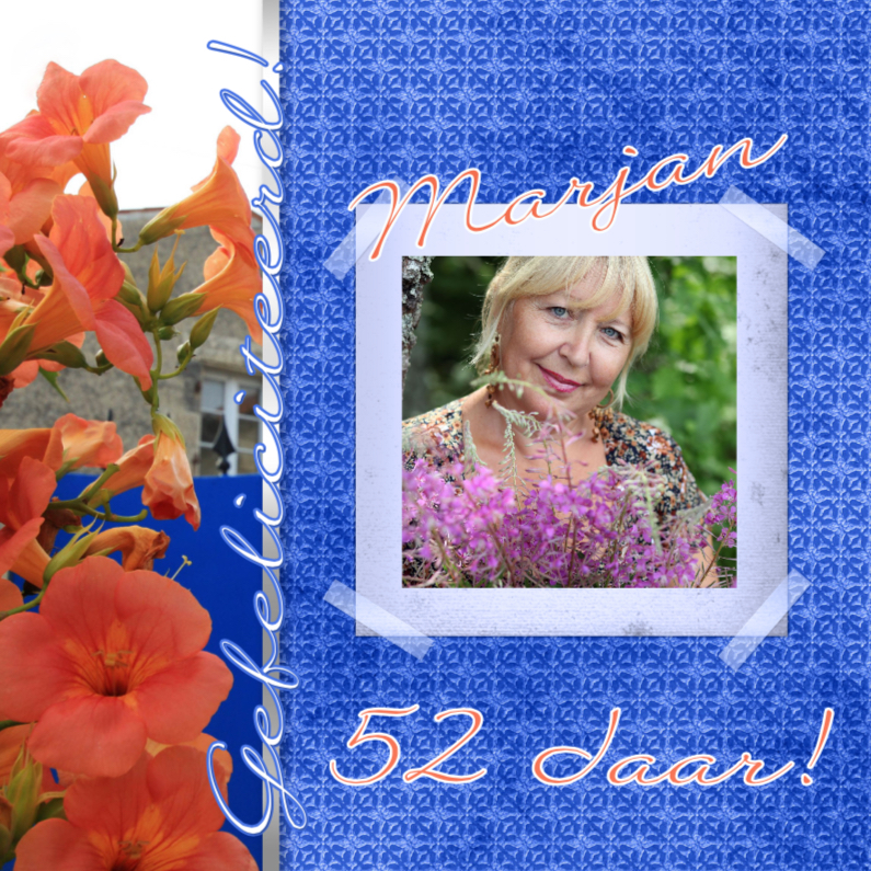 Jarig bloemen zelf aanpassen e - Verjaardagskaarten Verjaardagskaarten - Jarig bloemen zelf aanpassen e