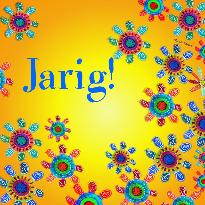 Jarig bloemetjes - Verjaardagskaarten Verjaardagskaarten - Jarig bloemetjes