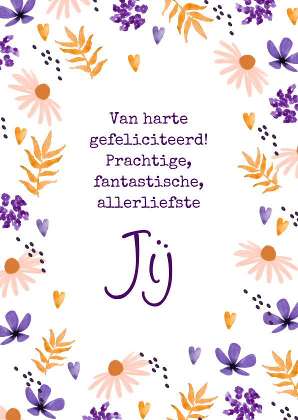 KiKa verjaardagskaart met bloemen en lieve tekst - Verjaardagskaarten Verjaardagskaarten - KiKa verjaardagskaart met bloemen en lieve tekst