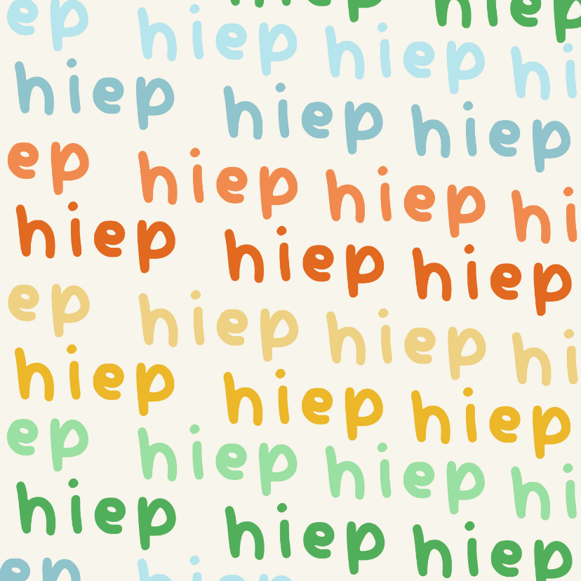 Verjaardagskaarten - Leuke verjaardagskaart hiep hiep hiep hiep in veel kleuren