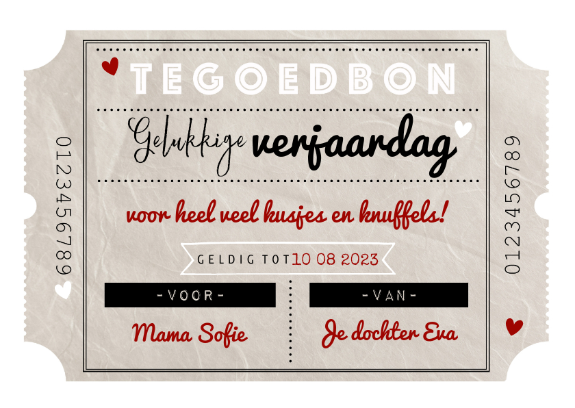 Leuke verjaardagskaart tegoedbon retro ticket - Verjaardagskaarten Verjaardagskaarten - Leuke verjaardagskaart tegoedbon retro ticket