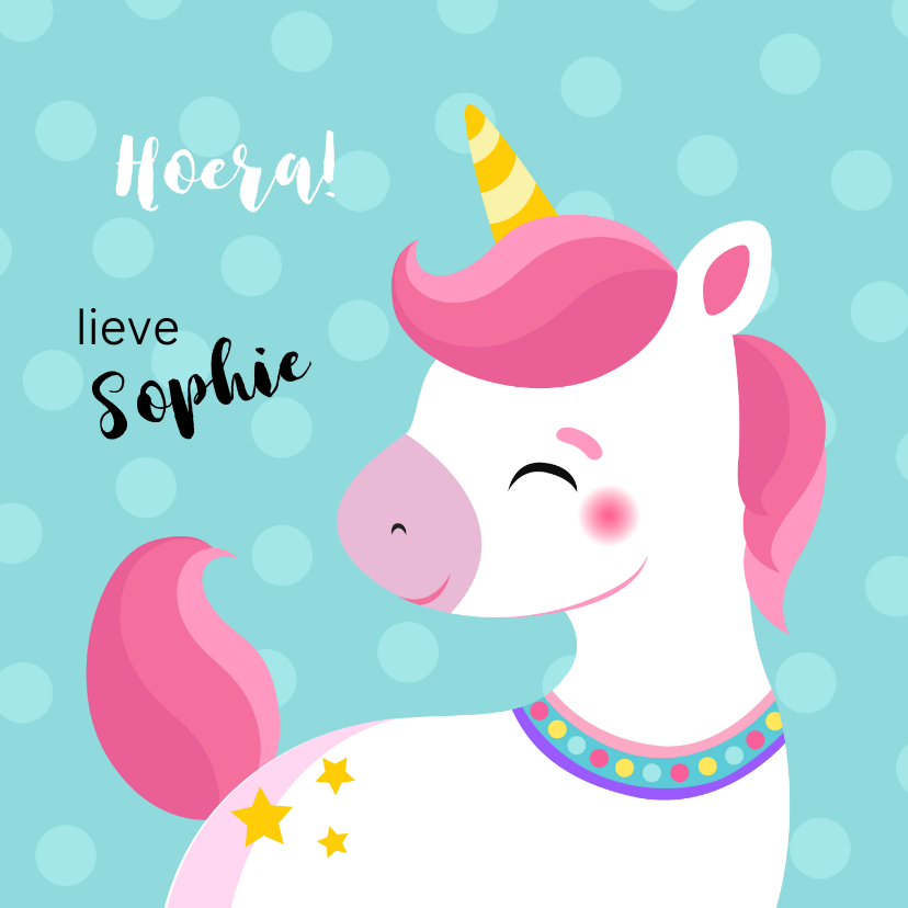 Verjaardagskaarten - Lieve unicorn verjaardagskaart