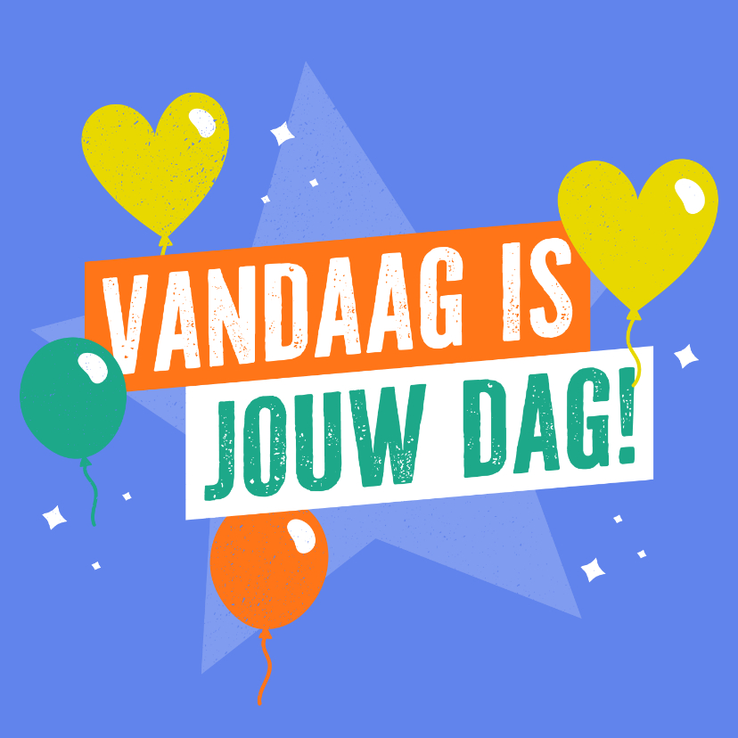Nierstichting verjaardagskaart vrolijk met ballonnen - Verjaardagskaarten Verjaardagskaarten - Nierstichting verjaardagskaart vrolijk met ballonnen