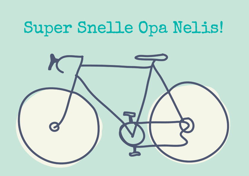 Opa racefiets - Verjaardagskaarten Verjaardagskaarten - Opa racefiets