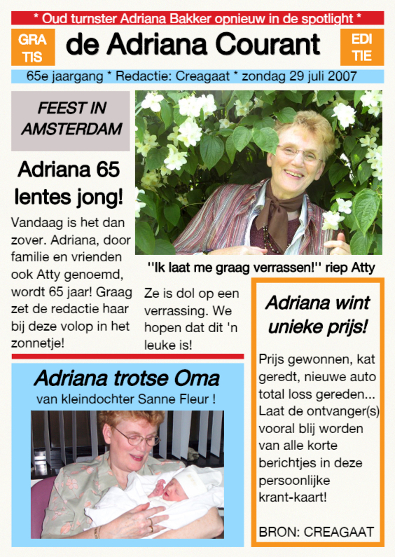 Persoonlijke Krant - Verjaardagskaarten Verjaardagskaarten - Persoonlijke Krant