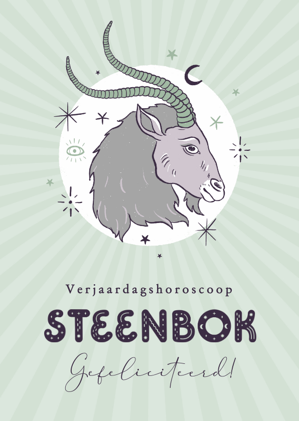 Steenbok horoscoop verjaardagskaart spiritueel zodiac - Verjaardagskaarten Verjaardagskaarten - Steenbok horoscoop verjaardagskaart spiritueel zodiac
