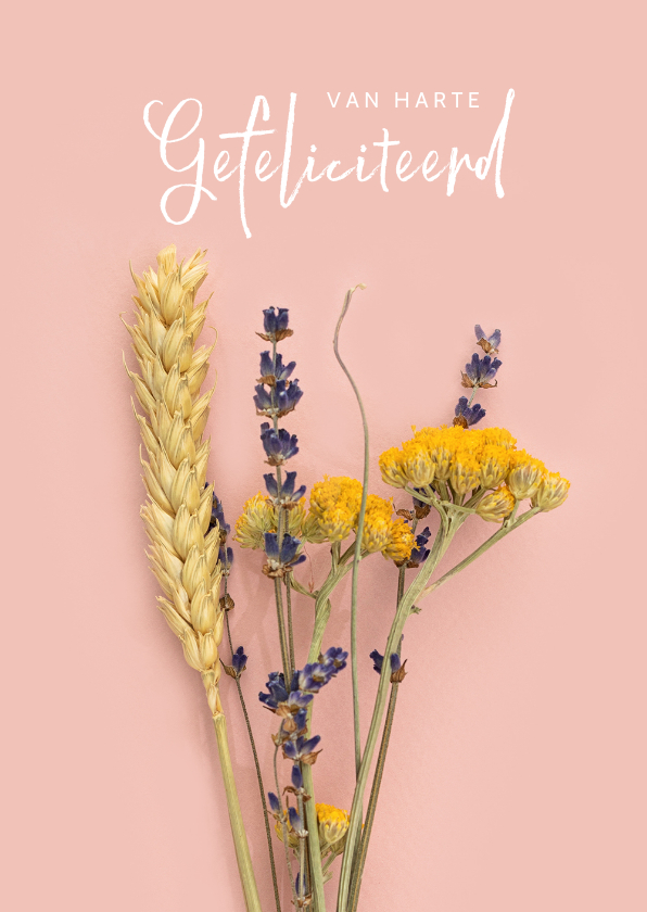 Stijlvolle verjaardagskaart met bloemen - Verjaardagskaarten Verjaardagskaarten - Stijlvolle verjaardagskaart met bloemen