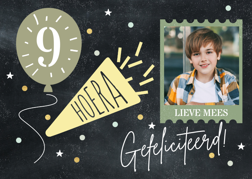 Stoere verjaardagskaart jongen met foto - Verjaardagskaarten Verjaardagskaarten - Stoere verjaardagskaart jongen met foto