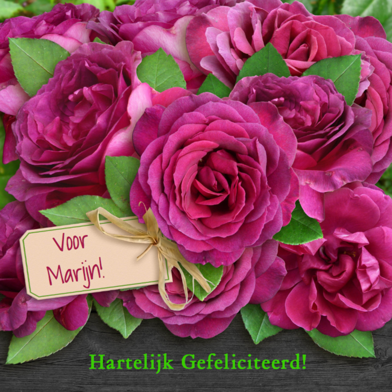 Stoere verjaardagskaart met rode rozen op zwart hout - Verjaardagskaarten Verjaardagskaarten - Stoere verjaardagskaart met rode rozen op zwart hout