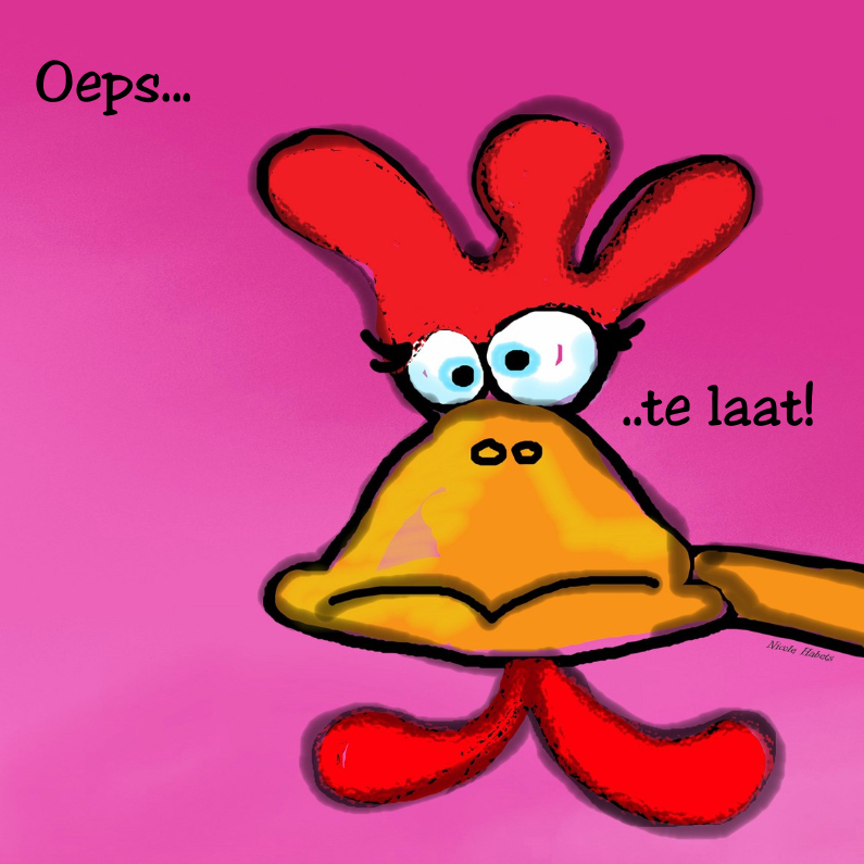 te laat henk - Verjaardagskaarten Verjaardagskaarten - te laat henk