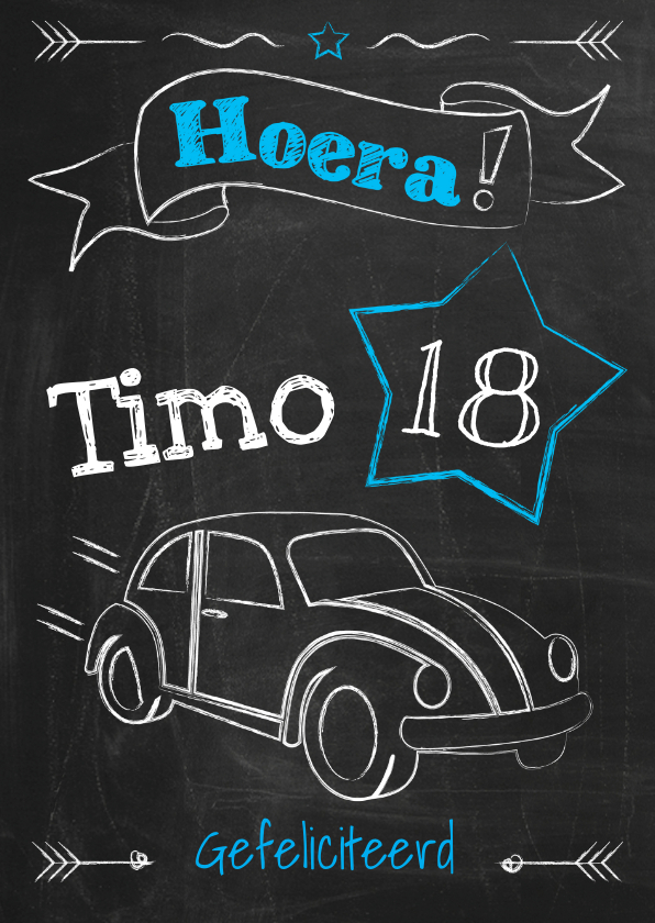 Verjaardag 18 jaar rijbewijs-ByF - Verjaardagskaarten Verjaardagskaarten - Verjaardag 18 jaar rijbewijs-ByF