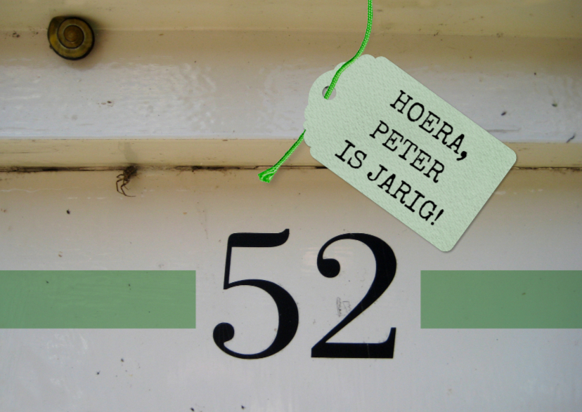 Verjaardag, 52 jaar, huisnummer - Verjaardagskaarten Verjaardagskaarten - Verjaardag, 52 jaar, huisnummer