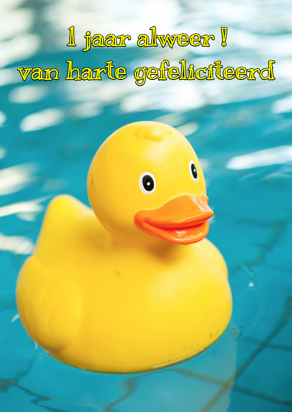 verjaardag baby eendje MM - Verjaardagskaarten Verjaardagskaarten - verjaardag baby eendje MM