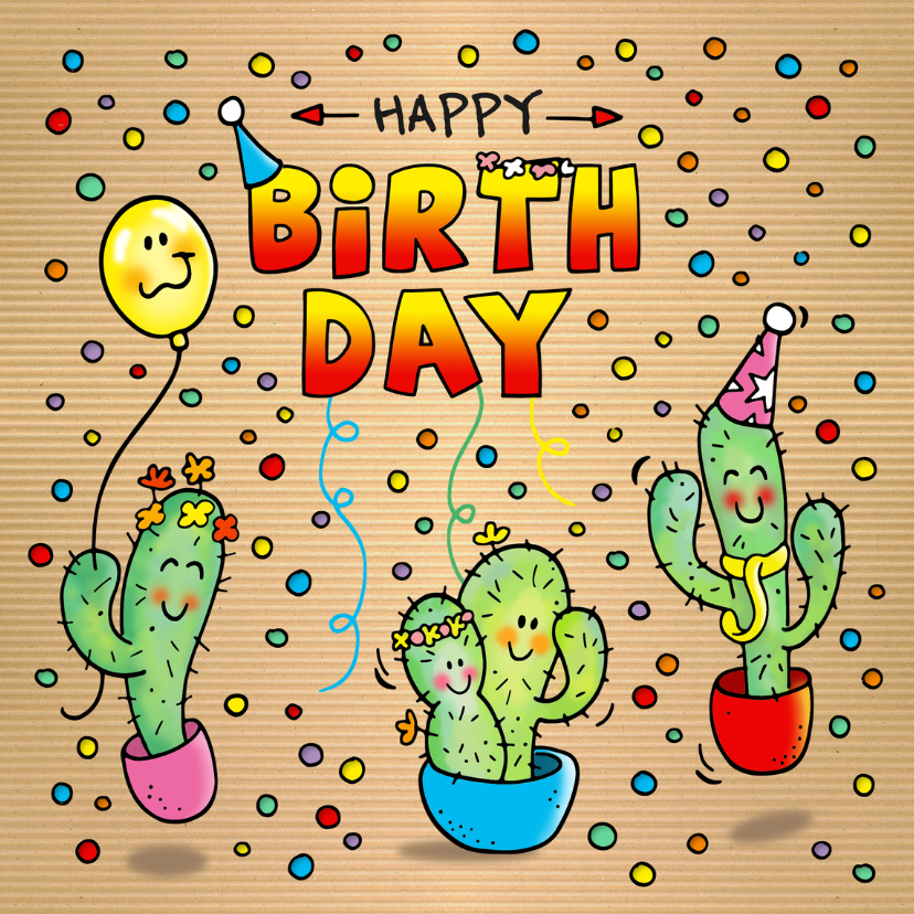 Verjaardag Cactus Fiësta - Verjaardagskaarten Verjaardagskaarten - Verjaardag Cactus Fiësta