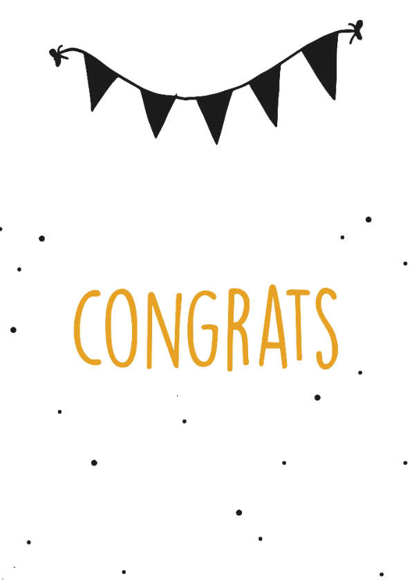 Verjaardag - Congrats!! - okergeel - Verjaardagskaarten Verjaardagskaarten - Verjaardag - Congrats!! - okergeel