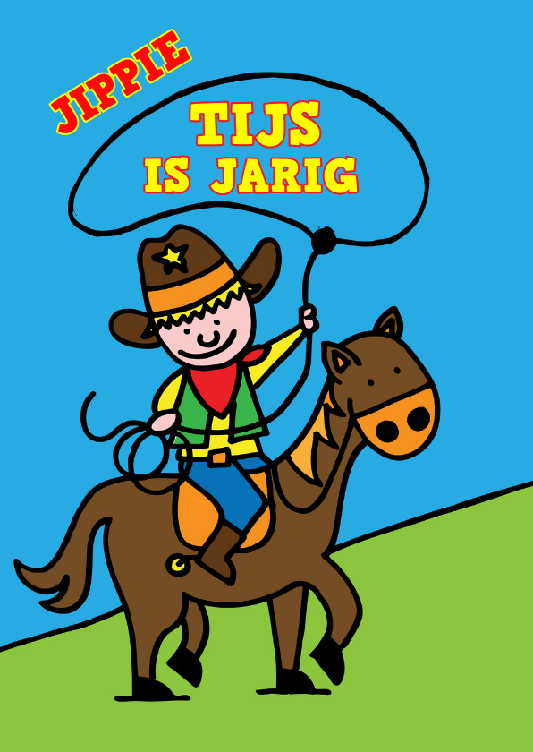 Verjaardag - cowboy - paard - Verjaardagskaarten Verjaardagskaarten - Verjaardag - cowboy - paard
