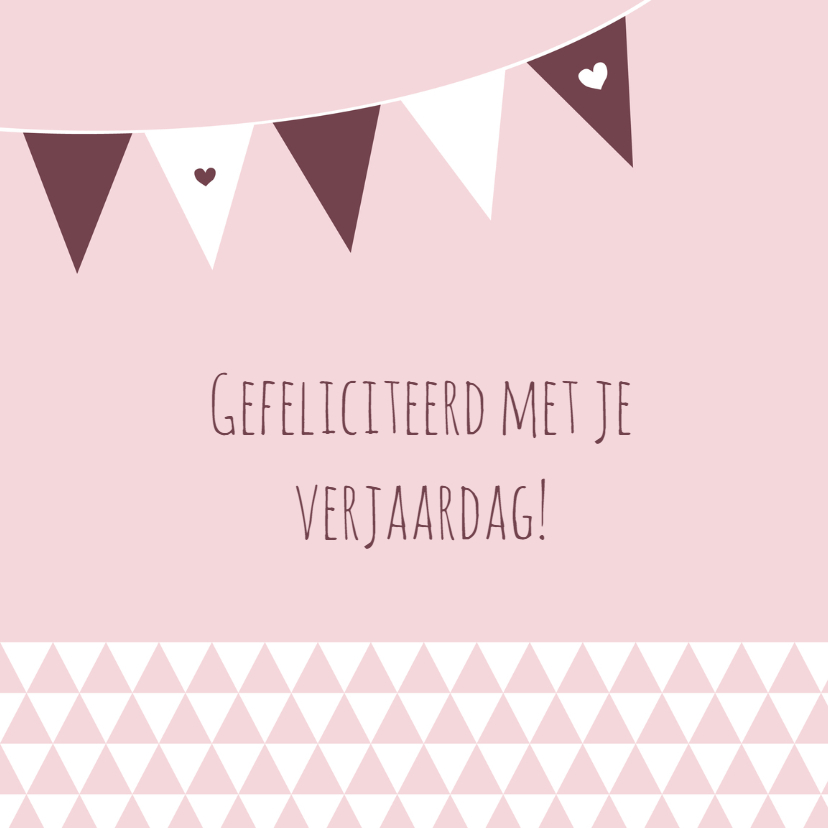 Verjaardag - driehoek slinger - Verjaardagskaarten Verjaardagskaarten - Verjaardag - driehoek slinger
