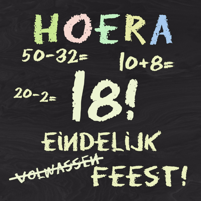 Verjaardag eindelijk feest IW - Verjaardagskaarten Verjaardagskaarten - Verjaardag eindelijk feest IW