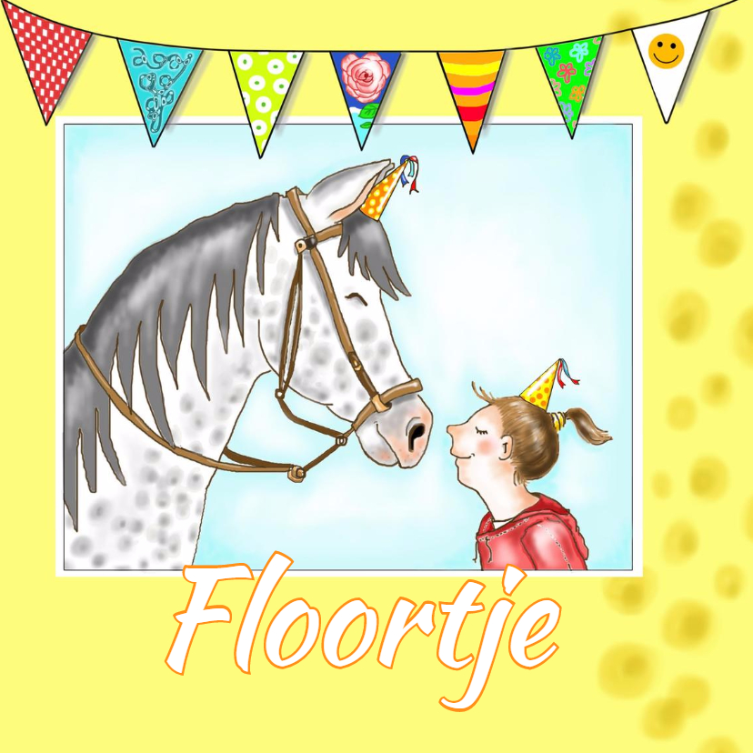 Verjaardagskaarten - Verjaardag - Floortje's paard