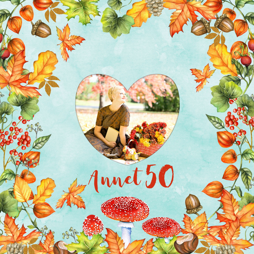 Verjaardag herfst foto - Verjaardagskaarten Verjaardagskaarten - Verjaardag herfst foto