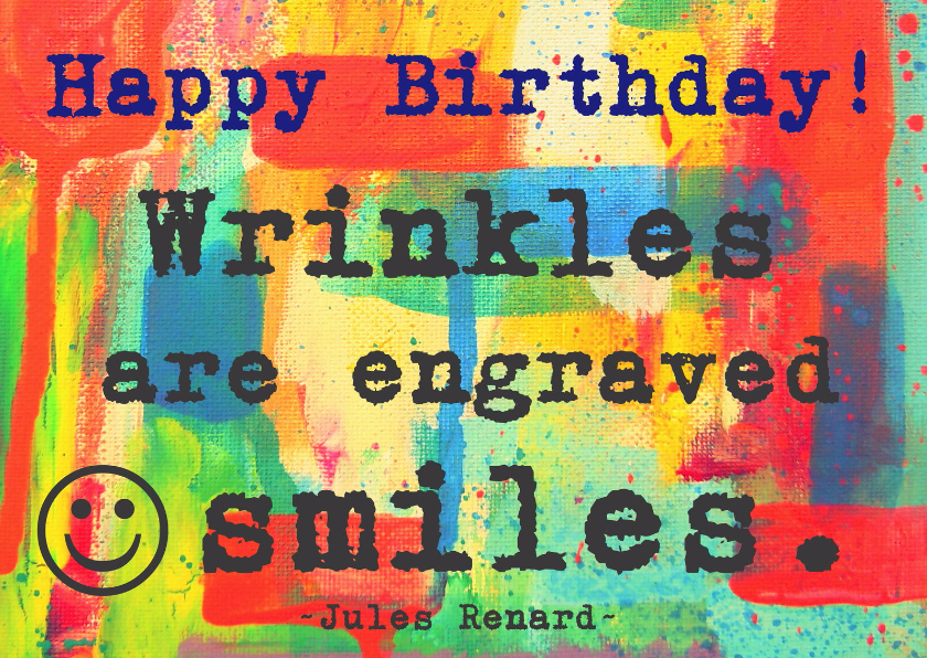 Verjaardag keep on smiling IW - Verjaardagskaarten Verjaardagskaarten - Verjaardag keep on smiling IW