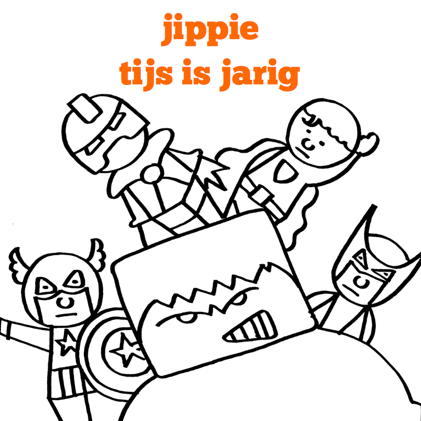 Verjaardag - kleurplaat superman - Verjaardagskaarten Verjaardagskaarten - Verjaardag - kleurplaat superman