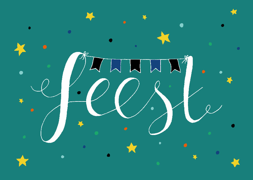Verjaardag man feest blauw - HR - Verjaardagskaarten Verjaardagskaarten - Verjaardag man feest blauw - HR