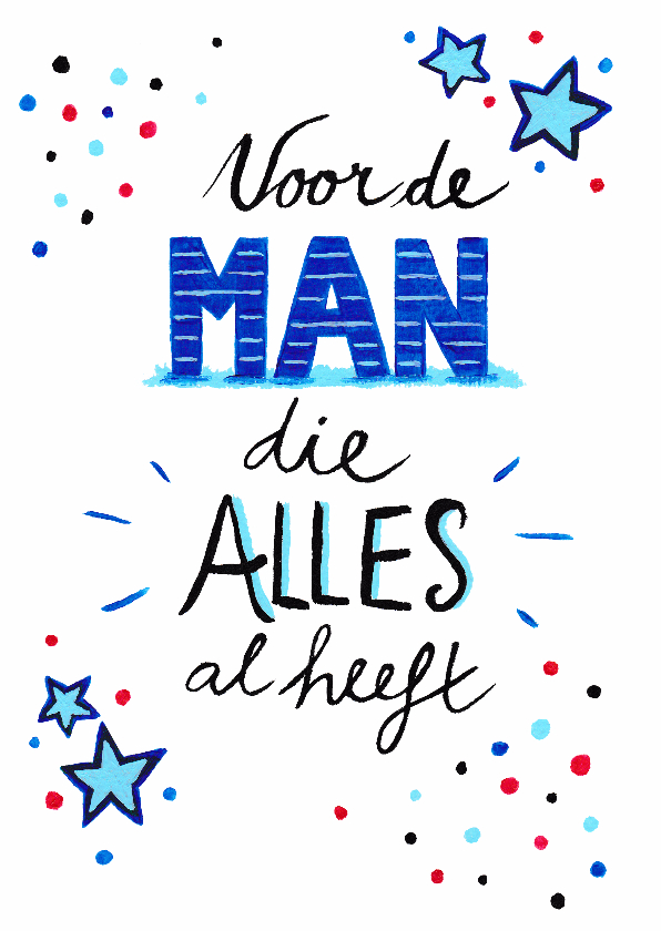 Verjaardag man handlettering - HR - Verjaardagskaarten Verjaardagskaarten - Verjaardag man handlettering - HR
