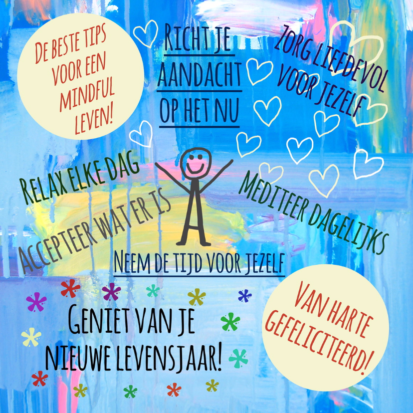 Verjaardag Mindful Leven IW - Verjaardagskaarten Verjaardagskaarten - Verjaardag Mindful Leven IW