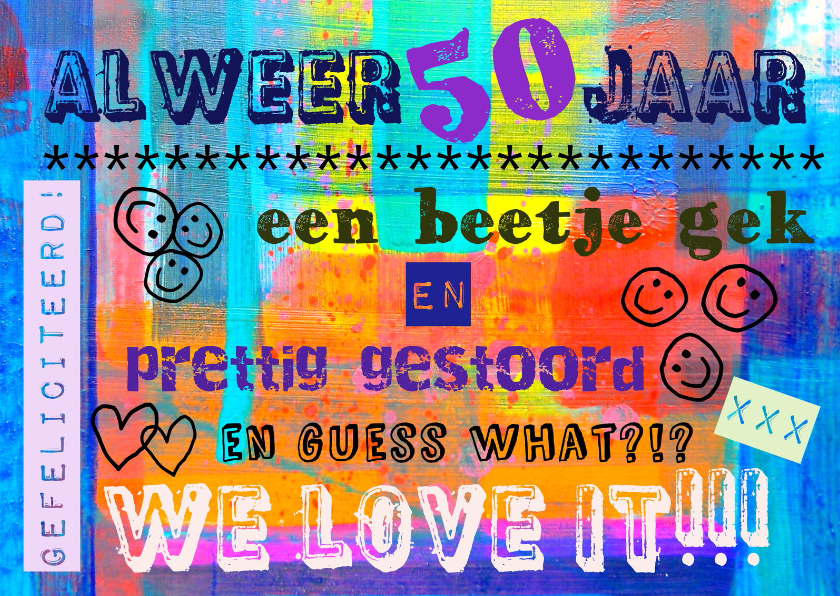 Verjaardag prettig gestoord IW - Verjaardagskaarten Verjaardagskaarten - Verjaardag prettig gestoord IW