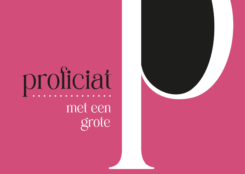 Verjaardagskaarten - Verjaardag proficiat met een grote P