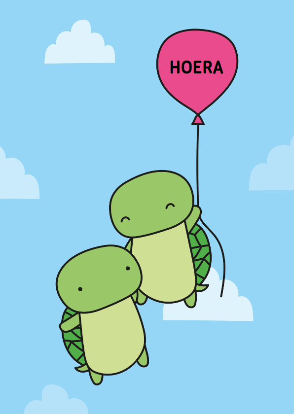 Verjaardag Schildpadjes - Verjaardagskaarten Verjaardagskaarten - Verjaardag Schildpadjes