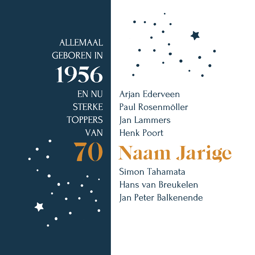 Verjaardagskaarten - Verjaardag sterke mannen uit 1956