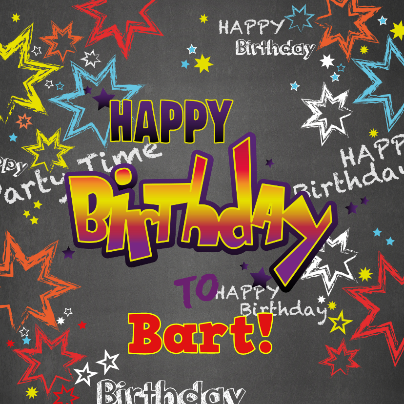 Verjaardagskaarten - Verjaardag stoere felicitatie in graffiti stijl