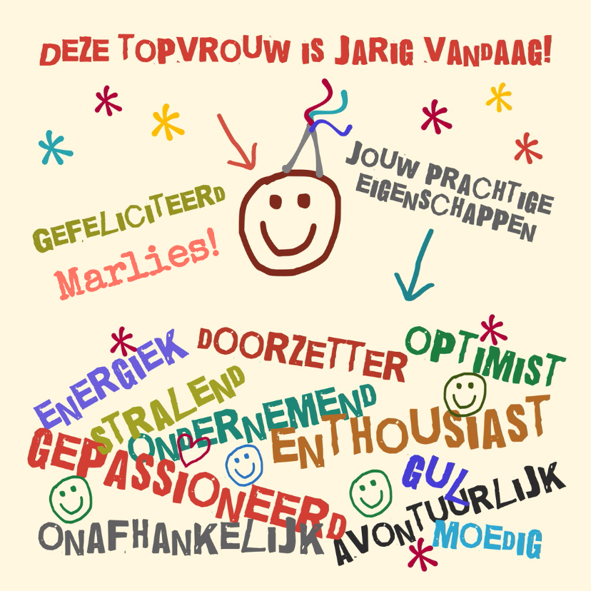 Verjaardag topvrouw Ram IW - Verjaardagskaarten Verjaardagskaarten - Verjaardag topvrouw Ram IW