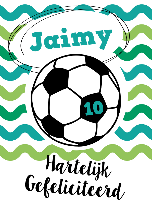 Verjaardagskaarten - Verjaardag vrolijke voetbalkaart