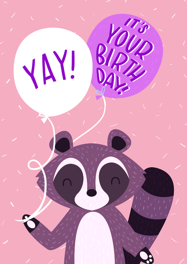 Verjaardagskaarten - Verjaardag Yay it's your birthday wasbeer