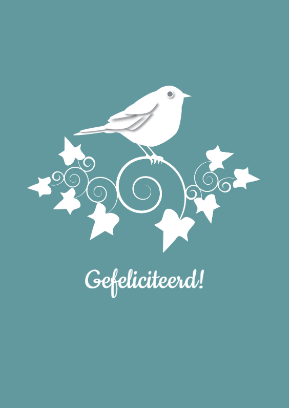 Verjaardagkaart Bird Ivy Groen - Verjaardagskaarten Verjaardagskaarten - Verjaardagkaart Bird Ivy Groen