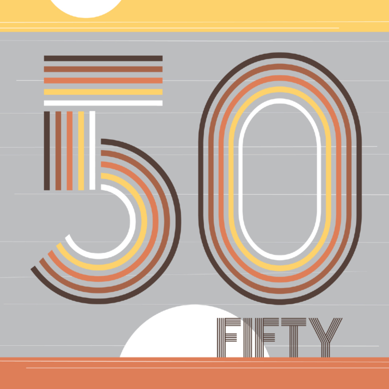 Verjaardagkaart-Fifty!-HK - Verjaardagskaarten Verjaardagskaarten - Verjaardagkaart-Fifty!-HK