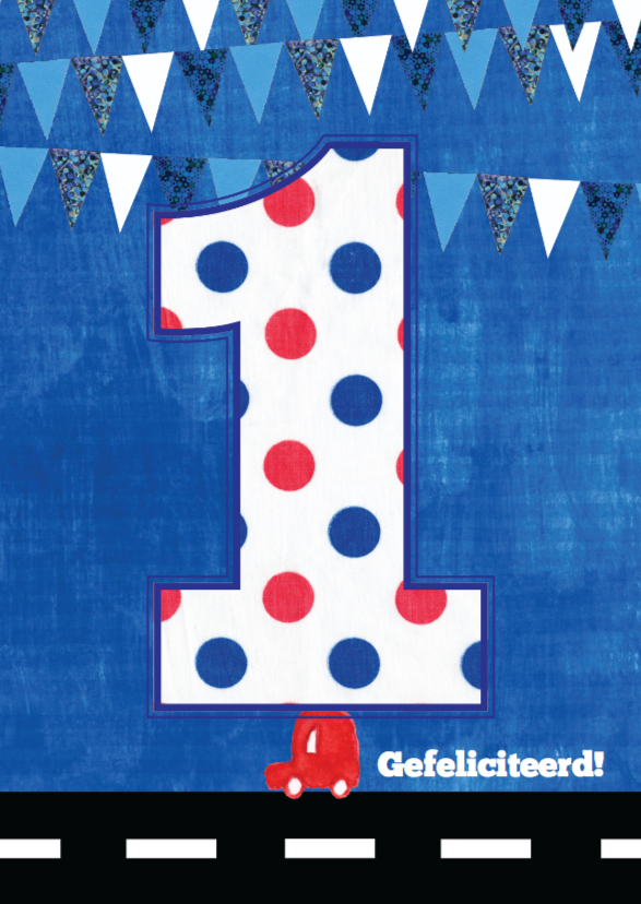 Verjaardagskaart 1 jaar auto - Verjaardagskaarten Verjaardagskaarten - Verjaardagskaart 1 jaar auto