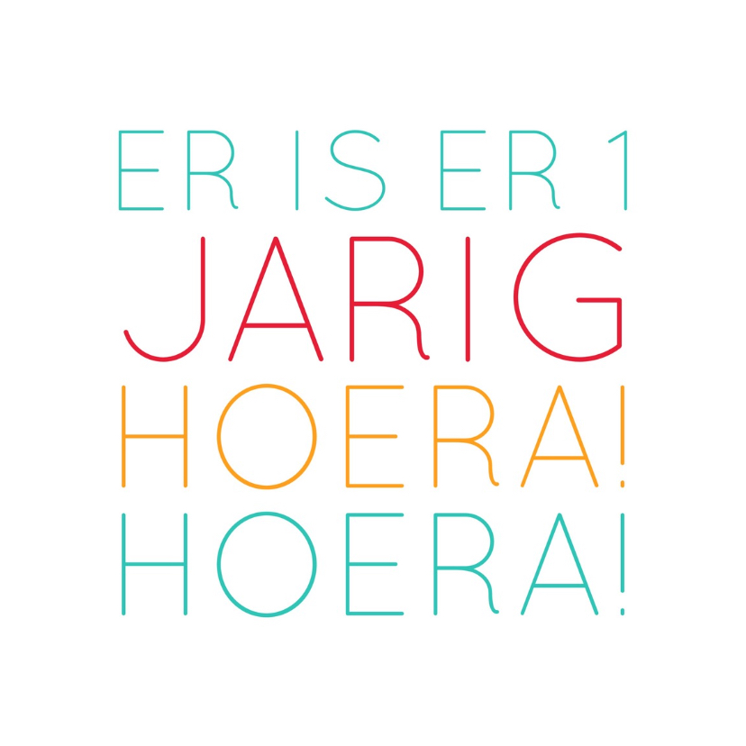 Verjaardagskaarten - Verjaardagskaart 1 jarig II - LB