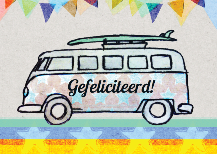 verjaardagskaart auto busje - Verjaardagskaarten Verjaardagskaarten - verjaardagskaart auto busje