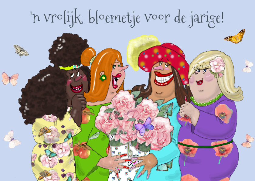 Verjaardagskaart Bloemetje voor de jarige - Verjaardagskaarten Verjaardagskaarten - Verjaardagskaart Bloemetje voor de jarige