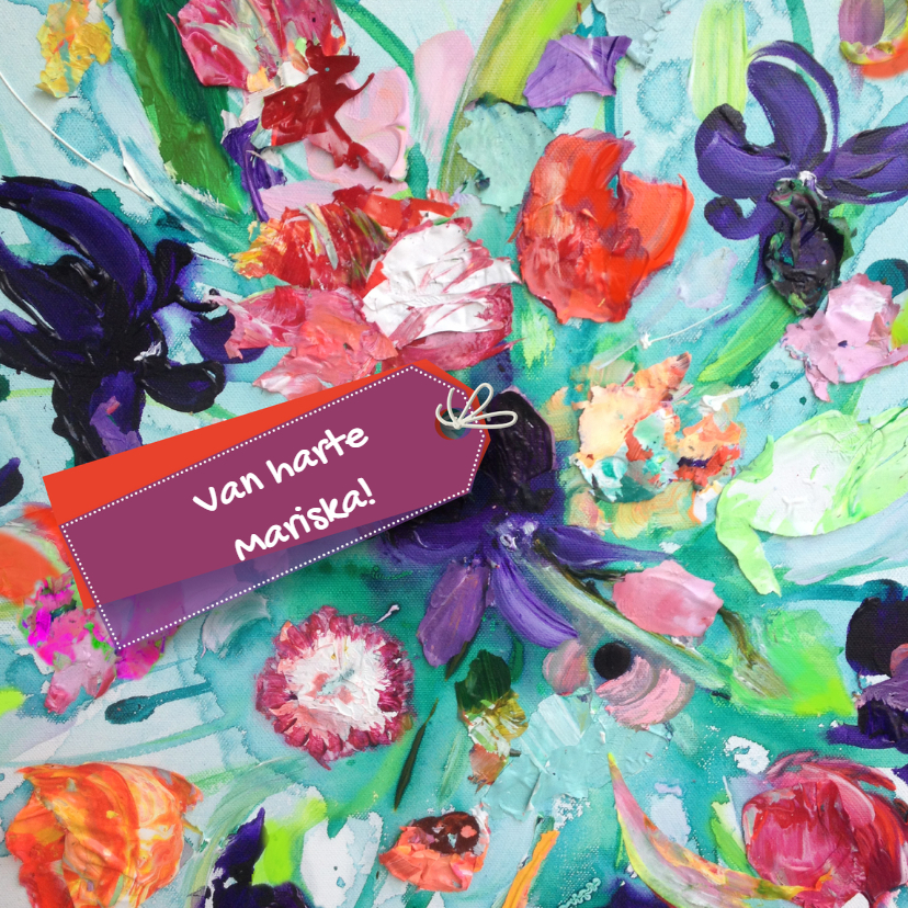 Verjaardagskaart Boeket Kunst - Verjaardagskaarten Verjaardagskaarten - Verjaardagskaart Boeket Kunst