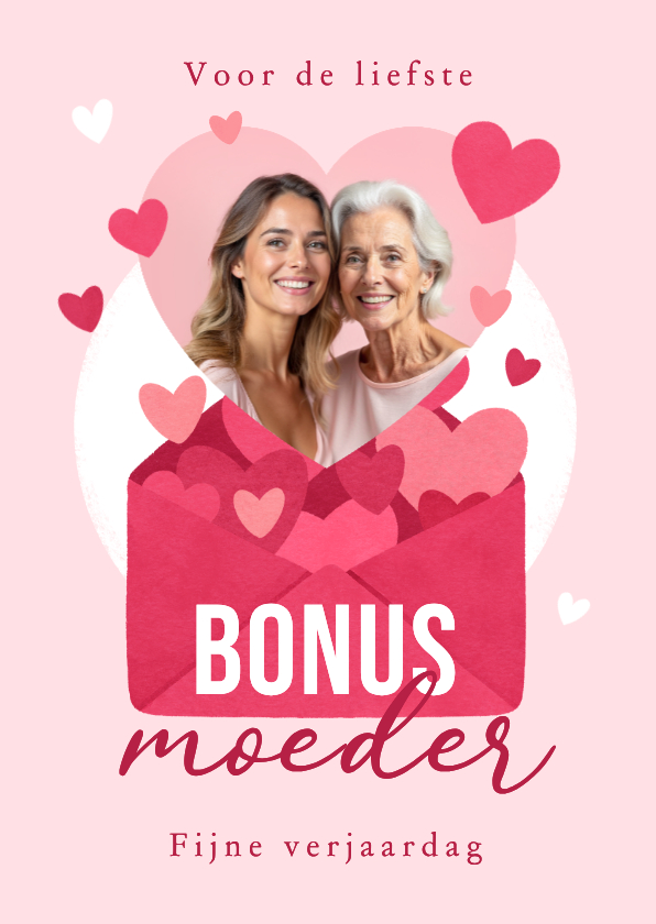 Verjaardagskaart bonusmoeder liefs uit envelop - Verjaardagskaarten Verjaardagskaarten - Verjaardagskaart bonusmoeder liefs uit envelop