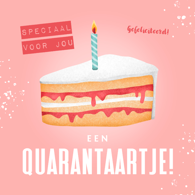 Verjaardagskaart corona taartje quarantaine feestje vrouw - Verjaardagskaarten Verjaardagskaarten - Verjaardagskaart corona taartje quarantaine feestje vrouw