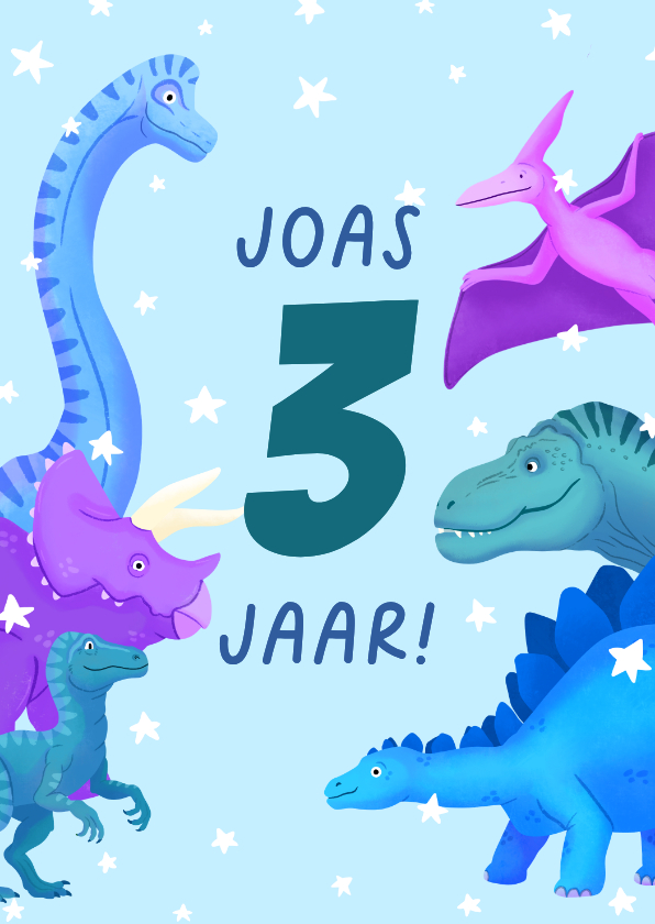 Verjaardagskaart dinosaurussen - Verjaardagskaarten Verjaardagskaarten - Verjaardagskaart dinosaurussen