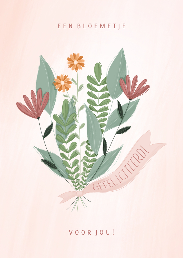 Verjaardagskaart een bloemetje voor jou gefeliciteerd - Verjaardagskaarten Verjaardagskaarten - Verjaardagskaart een bloemetje voor jou gefeliciteerd